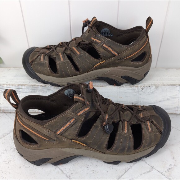Keen Men’s Arroyo II Waterproof Brown Leather Hiking Sandals Size 9.5 Round Toe main image 7